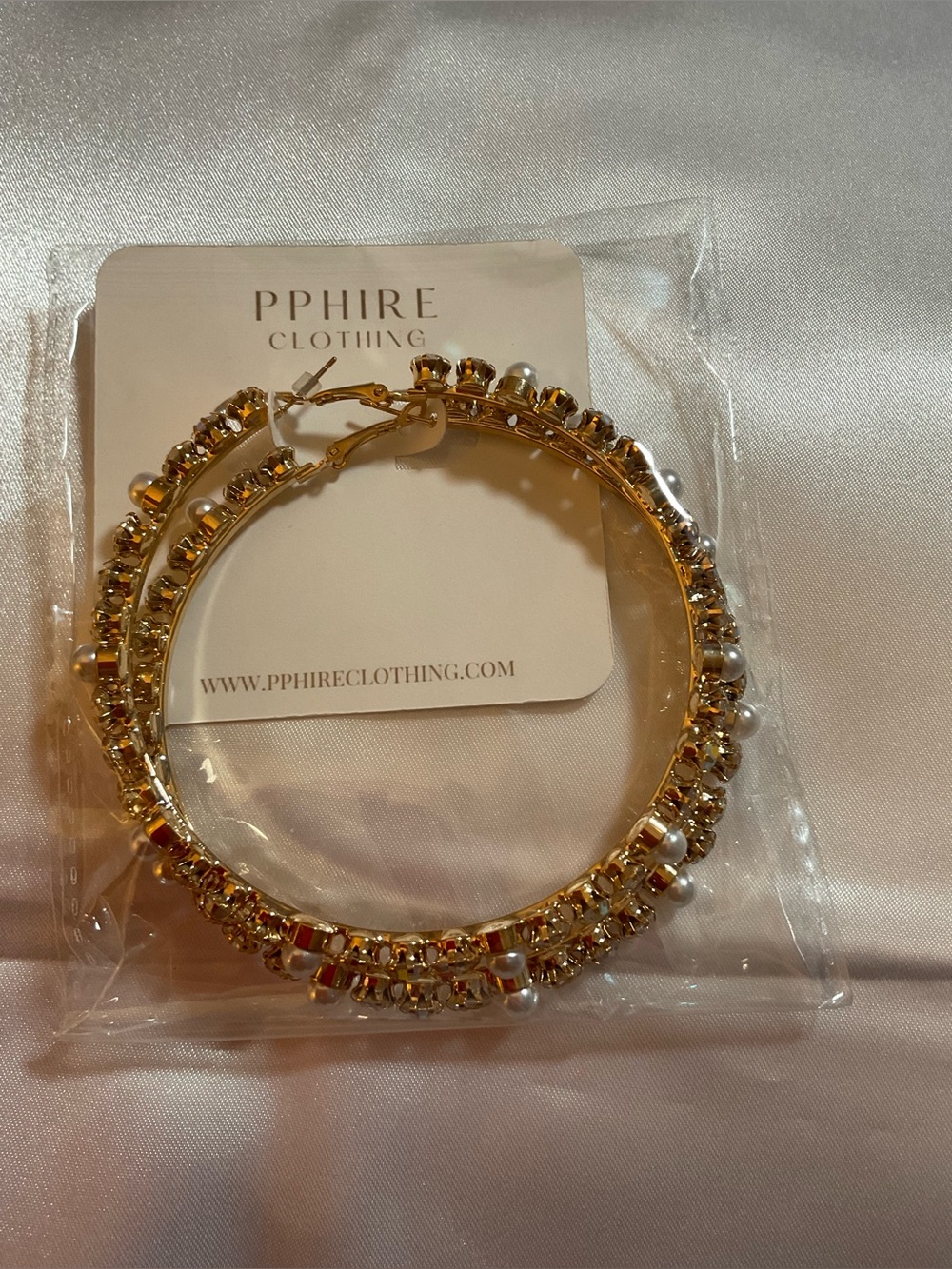Tasha Gold Pearl-Accent Hoop Earrings